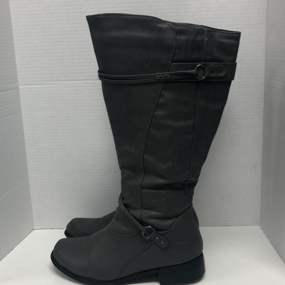 Journee Collection gray knee boots - Picture 3 of 9